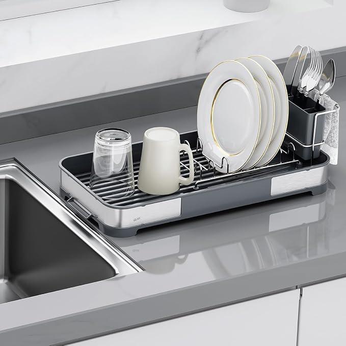 Glad Stainless Steel Dish Drying Rack by GladTrashFoodStorage