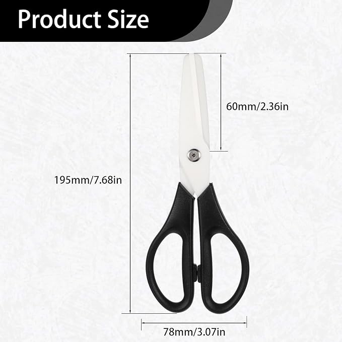 Ceramic Scissors 8" Kitchen Shears Scissors Ceramic Blade Kitchen Scissor All - Image 2