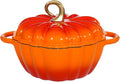 Pumpkin Enameled Cast Iron Dutch Oven by COOKWINCastIron