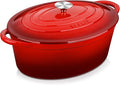 Velaze 7.5 QT Enameled Oval Dutch Oven Pot by Velaze