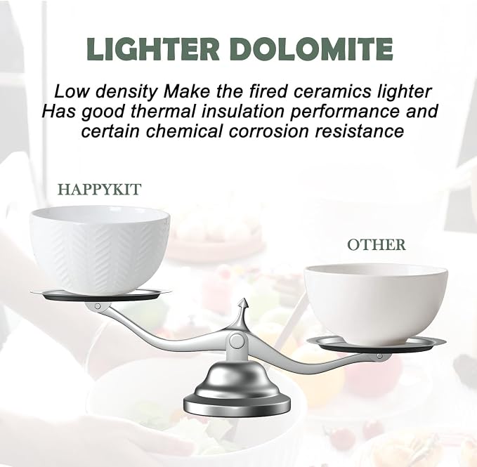 HAPPY KIT Ceramic Mixing Bowls Set, Nesting Bowls Set - Image 4