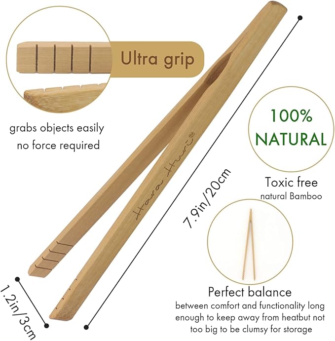 Bamboo Toaster Tongs - Image 2