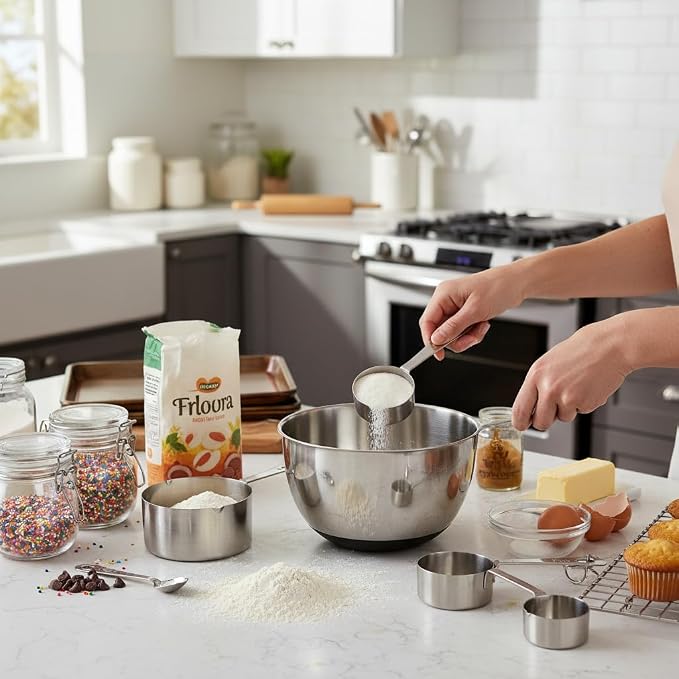 Amco Stainless Steel Measuring Cups - Image 4