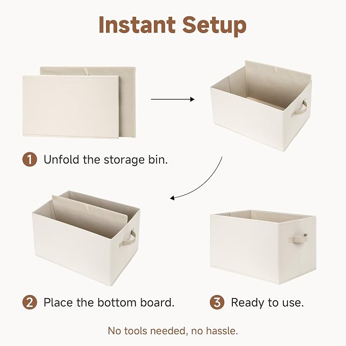 StorageWorks Closet Organizers and Storage Bins, Fabric Storage Baskets - Image 8