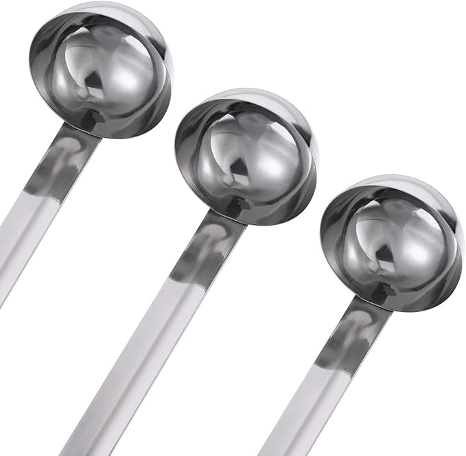 meekoo 3 Pieces Stainless Steel Ladle Soup Handle Ladle - Image 2