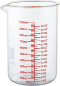 High Borosilicate Glass Measuring Cup-V-Shaped Spout, 1000ml Glass Measuring by AckersBORO33