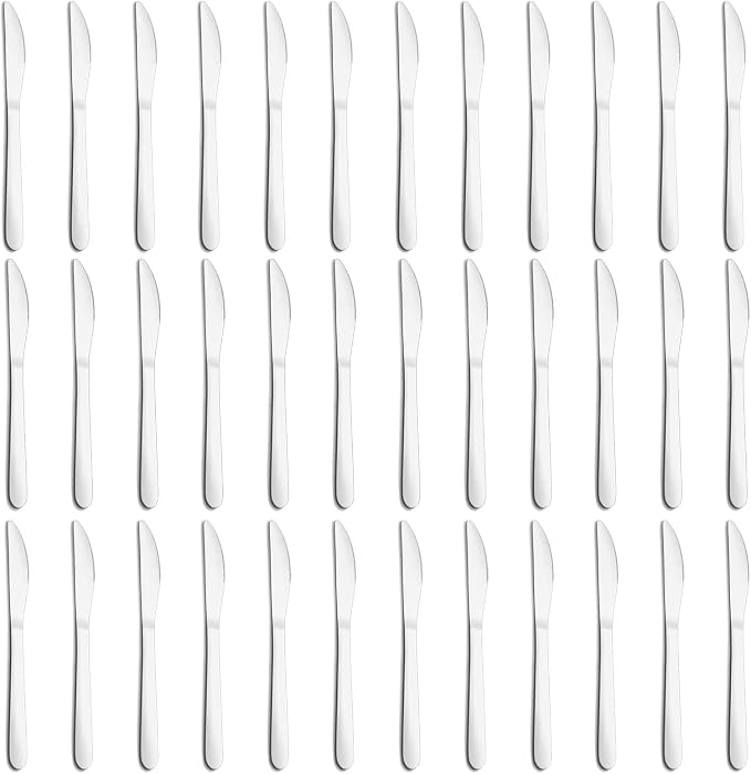 36-Piece Butter Knives, Dinner Knife Set, Food Grade Stainless Steel Table Knife by Gymdin