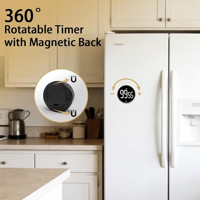 Sportsvoutdoors Rotating Digital Kitchen Timer, Large Display Screen Timer - Image 5