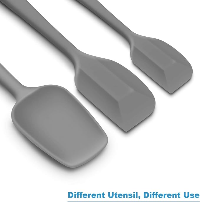 Silicone Spatula 3‑Piece Set Heat Resistant 600°F Non‑Stick Rubber Spatulas - Image 3