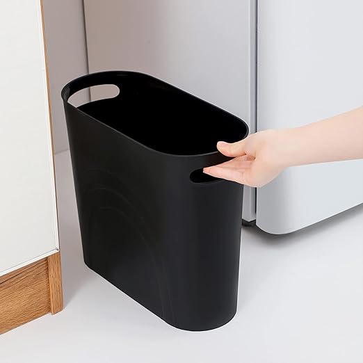 rejomiik Small Trash Can, 3.5 Gallon Slim Garbage Can Plastic Waste Basket - Image 2