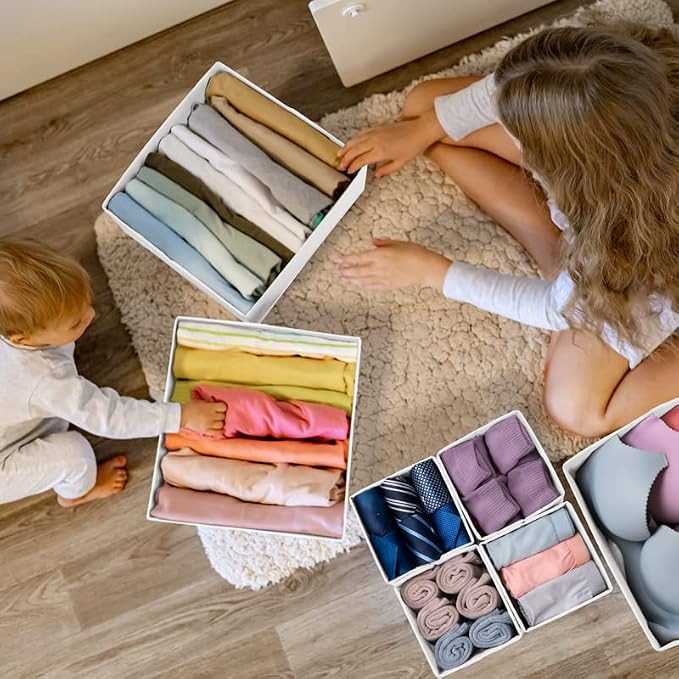Criusia Drawer Organizer Clothes, 24 Pack Dresser Organizer Bins - Image 6