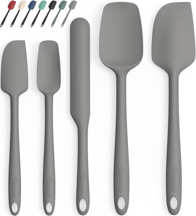 Coukre Silicone Spatula Set of 5, High Temperature Resistant, Food Grade by Coukre