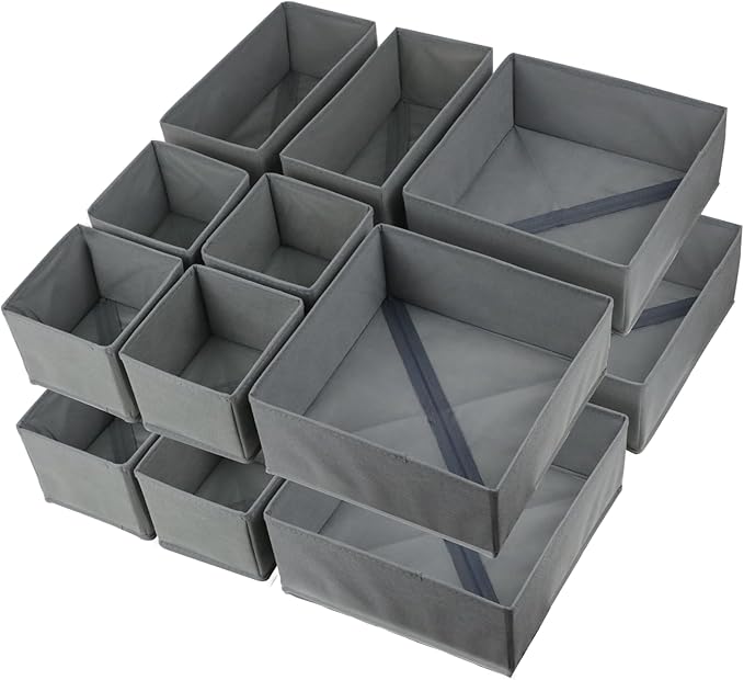 Fordonral 16 Pack Drawer Organizer Clothes, Foldable Fabric Dresser Organizer - Image 6
