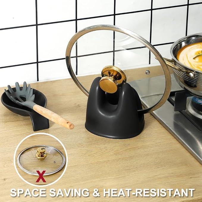Nihow Pot Lid Holder: Stable Ceramic Pan Lid Holder - Image 5