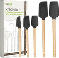 Silicone Spatula Set, Food Grade Rubber Spatula-5 Piece Nonstick Rubber Spatulas by HighQualityKitchenAccessory