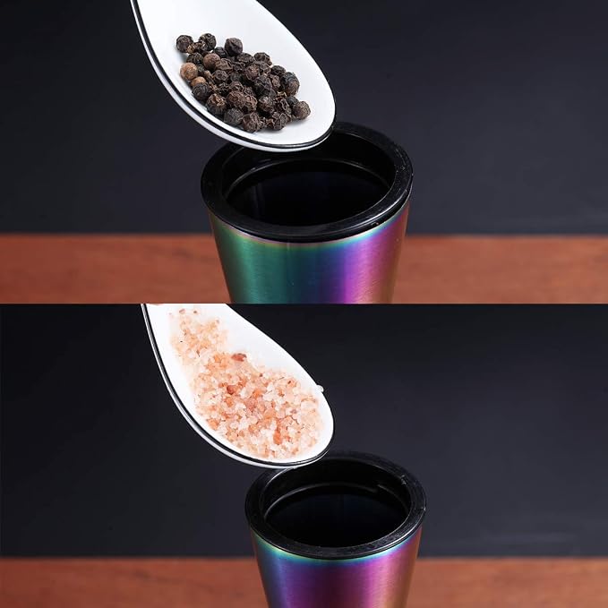 Rainbow Salt And Pepper Shakers, Kyraton Titanium Plating Stainless Steel Salt - Image 4