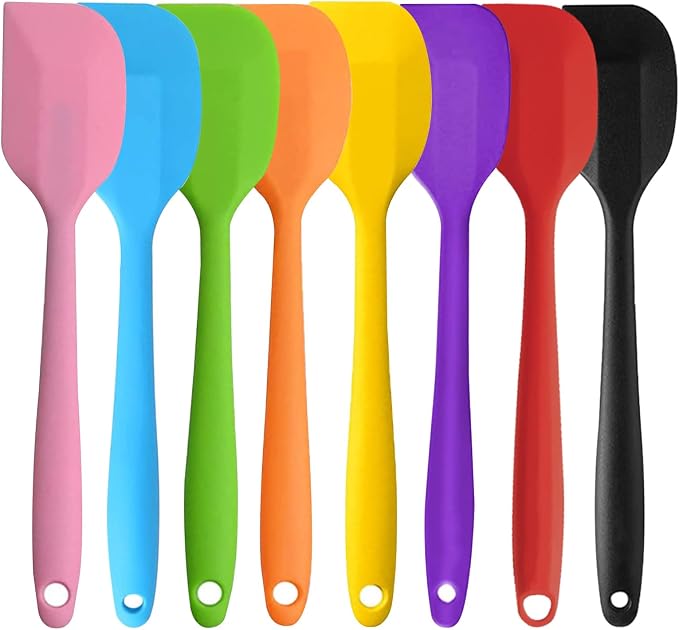 8 Pieces Silicone Spatulas, 11 inch Heat-Resistant Non-stick Spatulas - Image 5