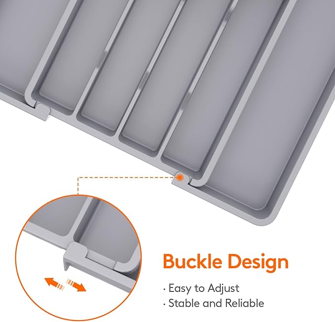 Lifewit Silverware Drawer Organizer, Expandable Utensil Tray - Image 5