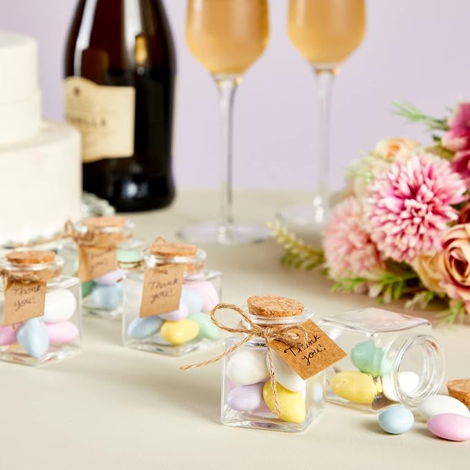 BLUE PANDA 15 Pack Small Glass Bottles - Image 5