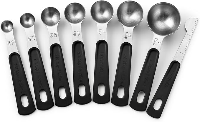 Spring Chef Stainless Steel Magnetic Measuring Spoons Set of 8 by SpringChef
