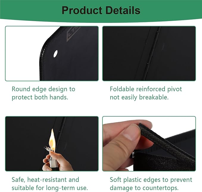 Black Large 2 Pieces 2 Sided Splatter Guard - Image 3