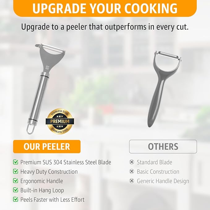 Potato Peeler Stainless Steel, Y Peeler Multifunctional Vegetable Peeler - Image 9