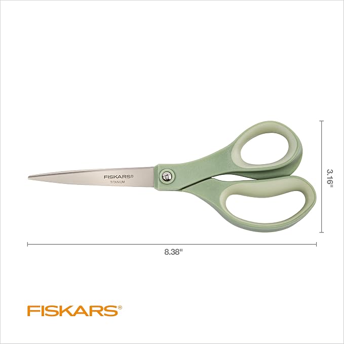 Fiskars 8” Comfort Grip Titanium Multipurpose Scissors - Image 5
