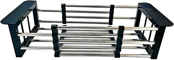 Stainless Steel Expandable Over Sink Dish Drying Rack | 11.4–18.5 inch by Unknown