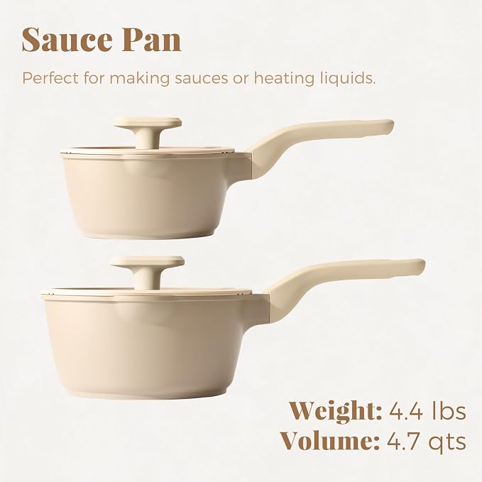 PRICUSIS Nonstick Saucepan Set - Image 2