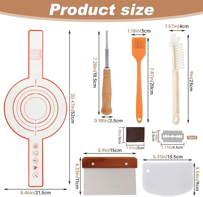Bread Making Tools and Baking Supplies Sets, Danish Dough Whisk - Image 2