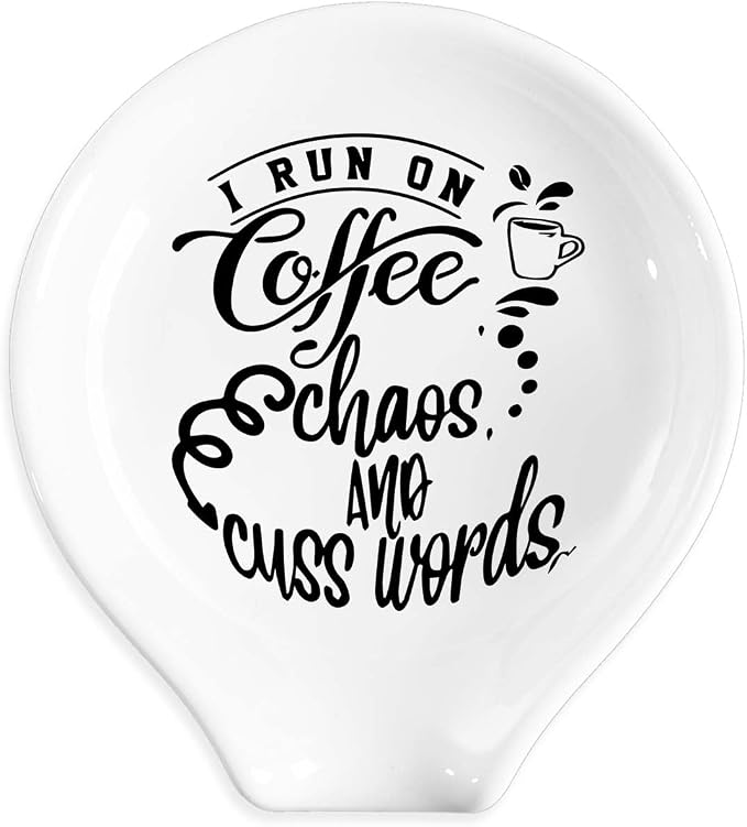 Funny Coffee Spoon Holder-Coffee Spoon Rest-Cafe Bar Station Accessories-I Run by Unknown