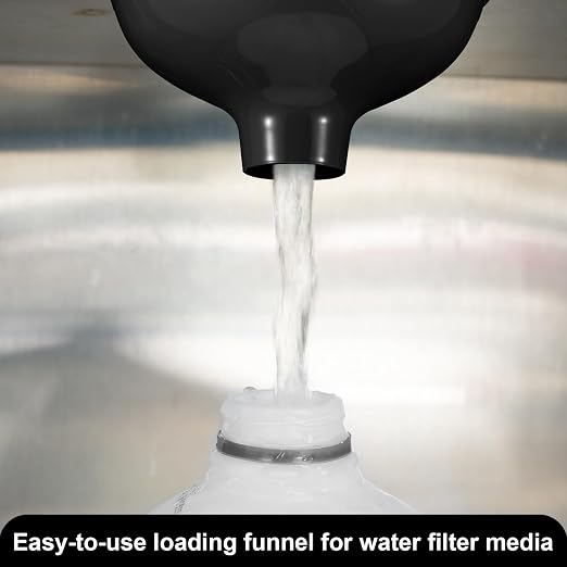 Vesici 2 Pack Extra Large Wide Mouth Funnel Black 2.5" x 10" Multi Purpose - Image 5