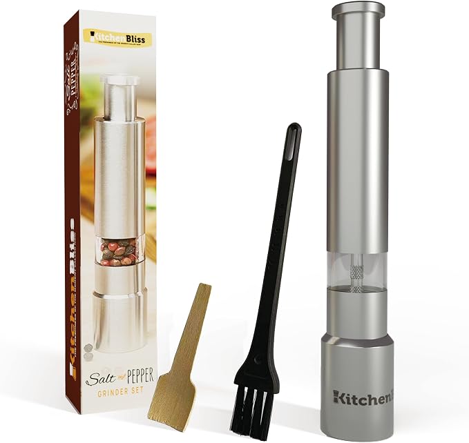 Modern Thumb Click Salt and Pepper Grinder by KitchenBliss