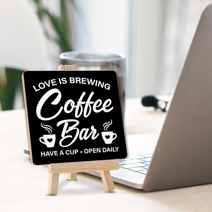 Coffee Signs, Coffee Bar Wood Sign - Image 3