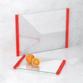2PCS Glass Cutting Board with Silicone Grip, 80% Stronger Shatter Resistance by TemperedGlassManufacturer
