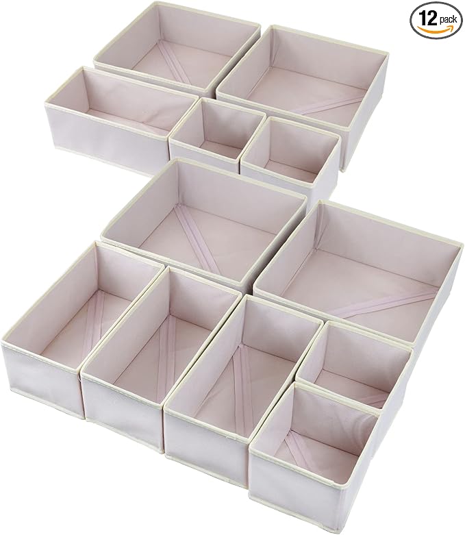 Fordonral 12 Pack Drawer Organizer Clothes, Foldable Fabric Dresser Organizer by Fordonral