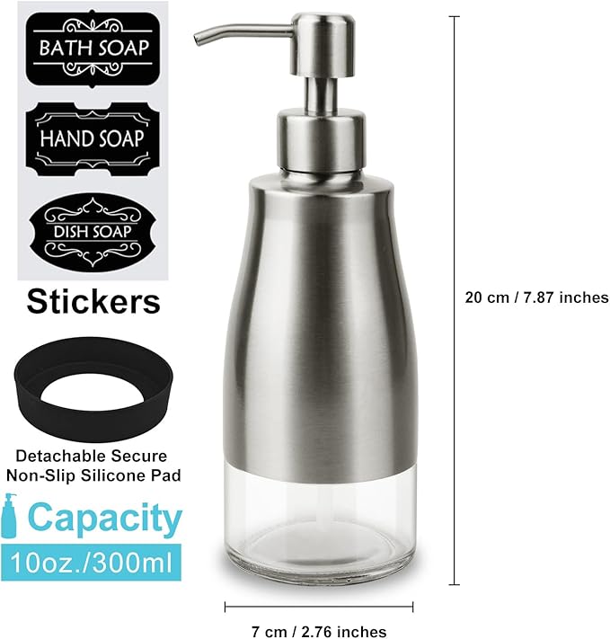 AUMIO Soap Dispenser with Non-Slip Silicone Pad - Image 2