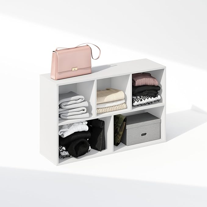 Furinno Reed Closet Organizers and Storage, 5-Cube Reversible Closet Shelves - Image 5