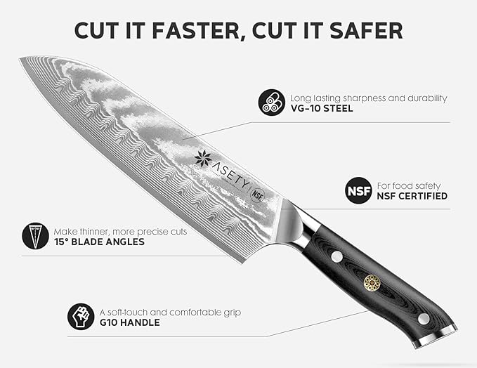 Damascus Knife Set 3 PCS: Japanese Kitchen Knives - Image 3