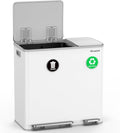 Lovewind Dual Trash Can, 14 + 6 Gallon Garbage Can by LOVEWIND
