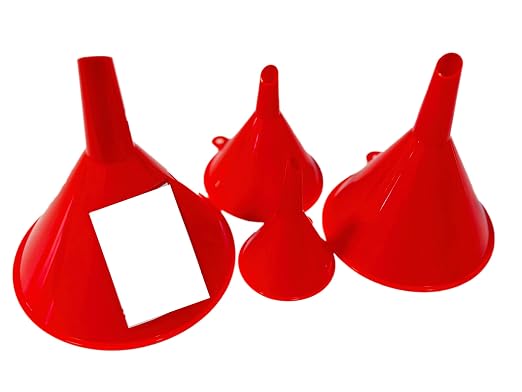 Funnel for Kitchen Use – Red Set in 4 Sizes | Durable, Non-Toxic Food Grade - Image 6