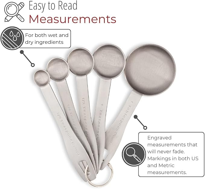 husMait Stainless Steel Measuring Spoons - Image 3
