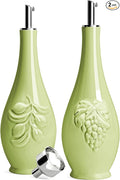 HOMBENE Porcelain Oil and Vinegar Dispenser, 16oz Oil Dispenser by HOMBENE