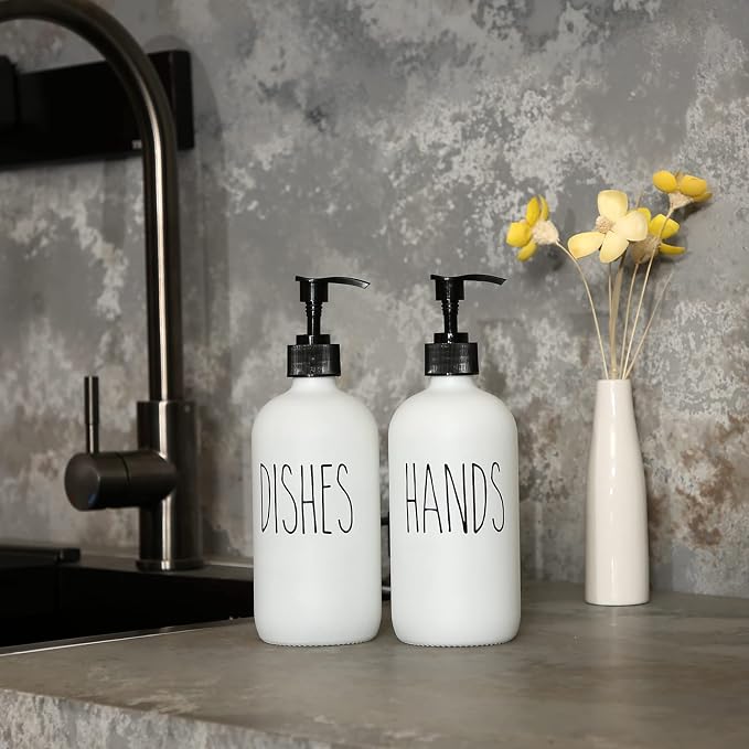MOMEEMO Soap Dispenser Set 2 Pack, Contains Dish and Hand Soap Dispenser. - Image 3