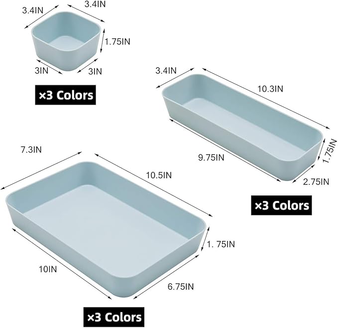 Large Size Plastic Desk Drawer Organizers - Image 2