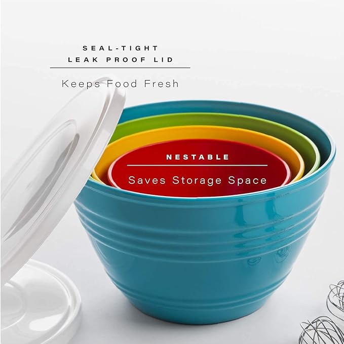 BINO | Mixing Bowl Set with Lids | Versatile Plastic Bowls - Image 3