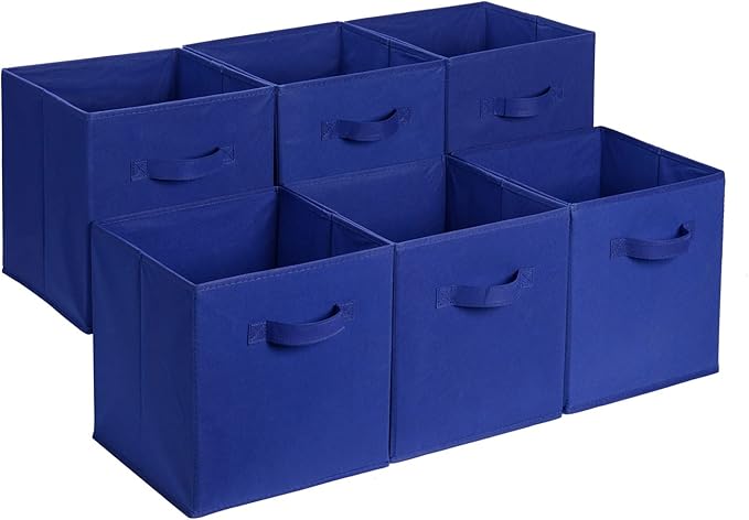 Amazon Basics Collapsible Fabric Storage Bins, Cube Organizer by AmazonBasics