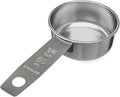 1/4 Cup Stainless Steel Measuring Cup | Sturdy Metal 60 ml | 60 cc | 2 oz | by Knupp+Co.