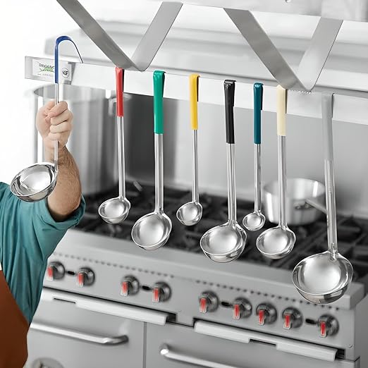 OCS Parts Professional Series Stainless Steel Culinary Ladle | 6 Ounce | Heat - Image 2
