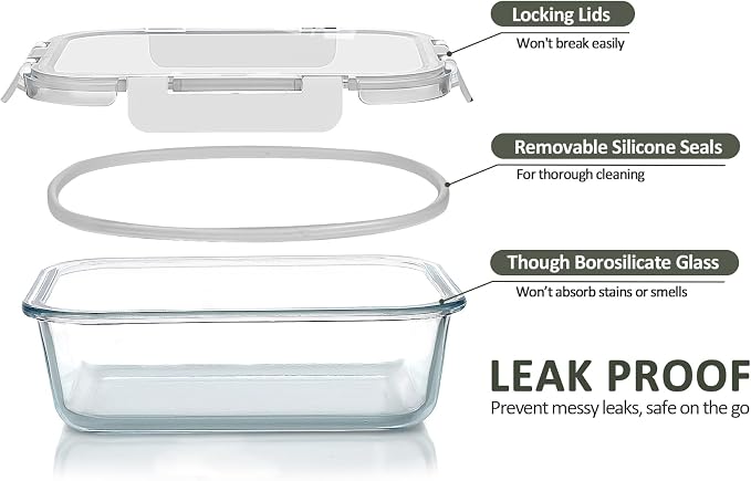 Glass Meal Prep Containers - Image 3
